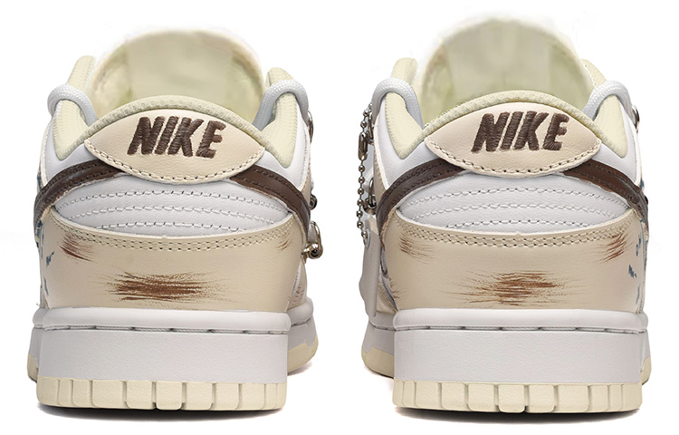 Shop [Kasut Kustom] Nike Dunk Low Retro 'Coconut Milk Deconstructed Cat Graffiti' DJ6188-100(TeamE-男款猫咪涂鸦米白棕)