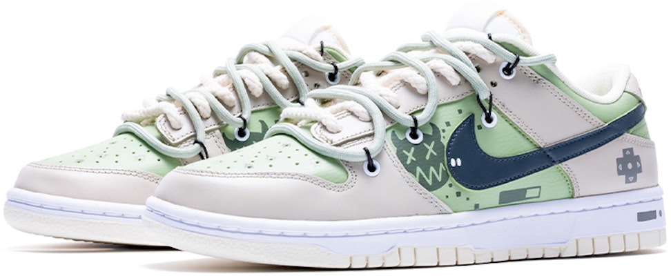 나이키 덩크 로우 레트로 '코코넛 밀크 게임 콘솔 커스텀' DJ6188-100(TeamR-男款游戏机黑绿) Lookbook 나이키 덩크 로우 레트로 '코코넛 밀크 게임 콘솔 커스텀' DJ6188-100(TeamR-男款游戏机黑绿)