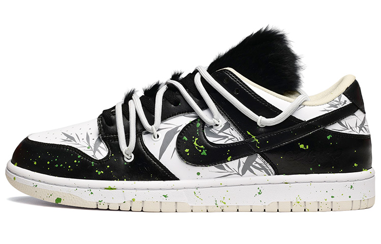 Buy [Zapatillas Personalizadas] Nike Dunk Low Retro 'Panda Leche de Coco' DJ6188-100(TeamE-男款墨竹熊猫黑白绿)