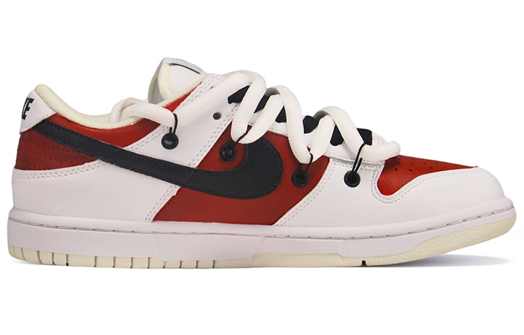 Order [Zapatillas Personalizadas] Nike Dunk Low Retro 'Coconut Milk Slam Dunk' DJ6188-100(TeamE-男款皮贴红黑白)