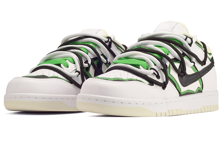 Lookbook Zapatillas Nike Dunk Low Retro 'Coco Aserrado Deconstruido' DJ6188-100(TeamE-男款锯齿绿白)