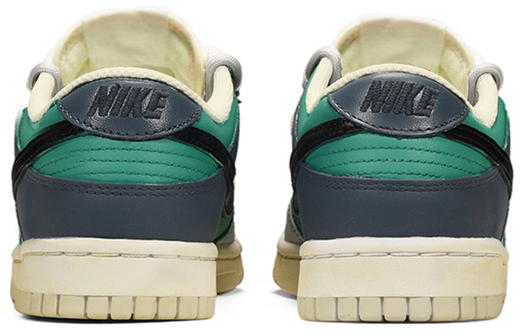 Shop [Sepatu Custom] Nike Dunk Low Retro 'Coconut Milk Turquoise Hijau' DJ6188-100(TeamE-男款解构鞋带灰绿蓝)