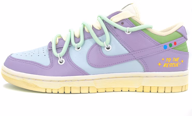 custom-shoes-nike-dunk-low-retro-coconut-milk-vibe-game-key-purple-green