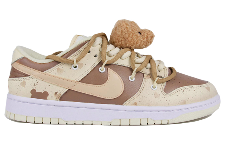 Order [Sepatu Custom] Nike Dunk Low Retro 'Coconut Milk Valentine's Day' DJ6188-100(TeamJ-男款喷绘米棕小熊)