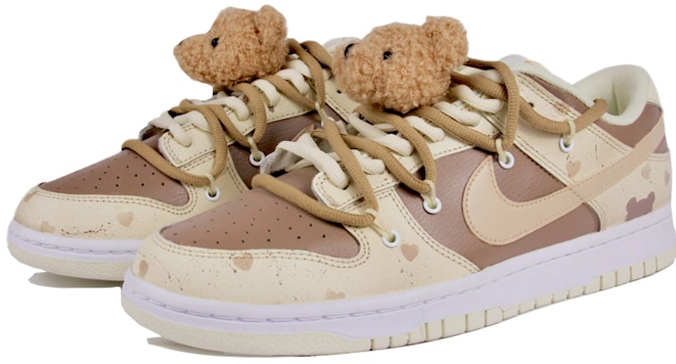 【定制鞋款】耐克Dunk Low复古‘椰奶情人节’ DJ6188-100(TeamJ-男款喷绘米棕小熊) Lookbook 【定制鞋款】耐克Dunk Low复古‘椰奶情人节’ DJ6188-100(TeamJ-男款喷绘米棕小熊)