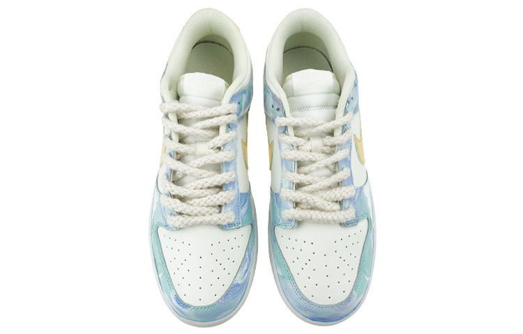 Shop [Sepatu Kustom] Nike Dunk Low Retro 'Susu Kelapa Van Gogh Wheatfield dengan Cypresses' DJ6188-100(Team叁-男款麦田)