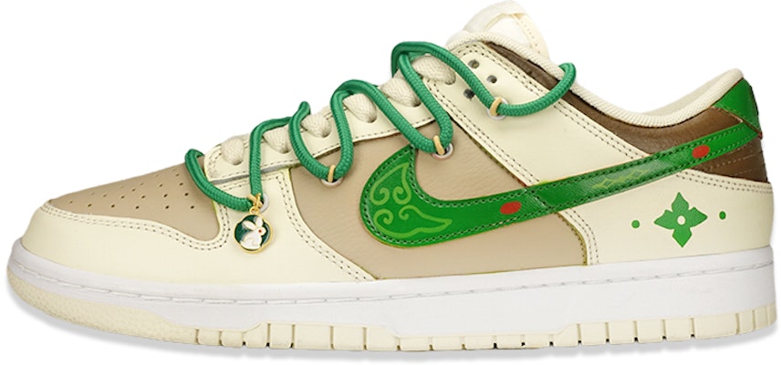 【訂製球鞋】Nike Dunk Low Retro 椰奶 兔年限定CNY 情人節 中國風如意紋 解構 復古 低幫 板鞋 男款 綠棕 Buy 【訂製球鞋】Nike Dunk Low Retro 椰奶 兔年限定CNY 情人節 中國風如意紋 解構 復古 低幫 板鞋 男款 綠棕