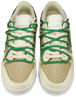 【訂製球鞋】Nike Dunk Low Retro 椰奶 兔年限定CNY 情人節 中國風如意紋 解構 復古 低幫 板鞋 男款 綠棕 Shop 【訂製球鞋】Nike Dunk Low Retro 椰奶 兔年限定CNY 情人節 中國風如意紋 解構 復古 低幫 板鞋 男款 綠棕