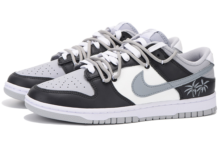Lookbook 【定制球鞋】Nike Dunk Low Retro 穿搭主題 椰子樹 解構 簡約 高街 低幫 板鞋 男款 黑灰 特殊禮盒