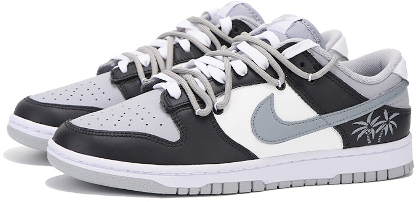 【定制球鞋】Nike Dunk Low Retro 穿搭主題 椰子樹 解構 簡約 高街 低幫 板鞋 男款 黑灰 特殊禮盒 Lookbook 【定制球鞋】Nike Dunk Low Retro 穿搭主題 椰子樹 解構 簡約 高街 低幫 板鞋 男款 黑灰 特殊禮盒