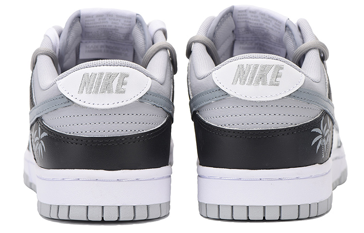Shop 【定制球鞋】Nike Dunk Low Retro 穿搭主題 椰子樹 解構 簡約 高街 低幫 板鞋 男款 黑灰 特殊禮盒
