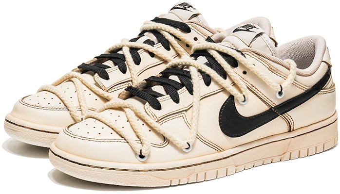 【訂製球鞋】Nike Dunk Low Retro 野鶴製造 解構雙鞋帶 咖啡染 特殊禮盒版 低幫 板鞋 男款 黑棕 Lookbook 【訂製球鞋】Nike Dunk Low Retro 野鶴製造 解構雙鞋帶 咖啡染 特殊禮盒版 低幫 板鞋 男款 黑棕
