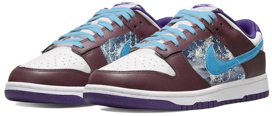나이키 덩크 로우 레트로 '코트 퍼플 패치워크' (커스텀) DD1391-104(Team48-牛仔拼贴) Lookbook 나이키 덩크 로우 레트로 '코트 퍼플 패치워크' (커스텀) DD1391-104(Team48-牛仔拼贴)