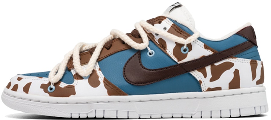 【定制球鞋】 Nike Dunk Low Retro 奶牛 西部牛仔 摩卡 藍天白雲 解構綁帶 低幫 板鞋 男款 白棕藍 Buy 【定制球鞋】 Nike Dunk Low Retro 奶牛 西部牛仔 摩卡 藍天白雲 解構綁帶 低幫 板鞋 男款 白棕藍