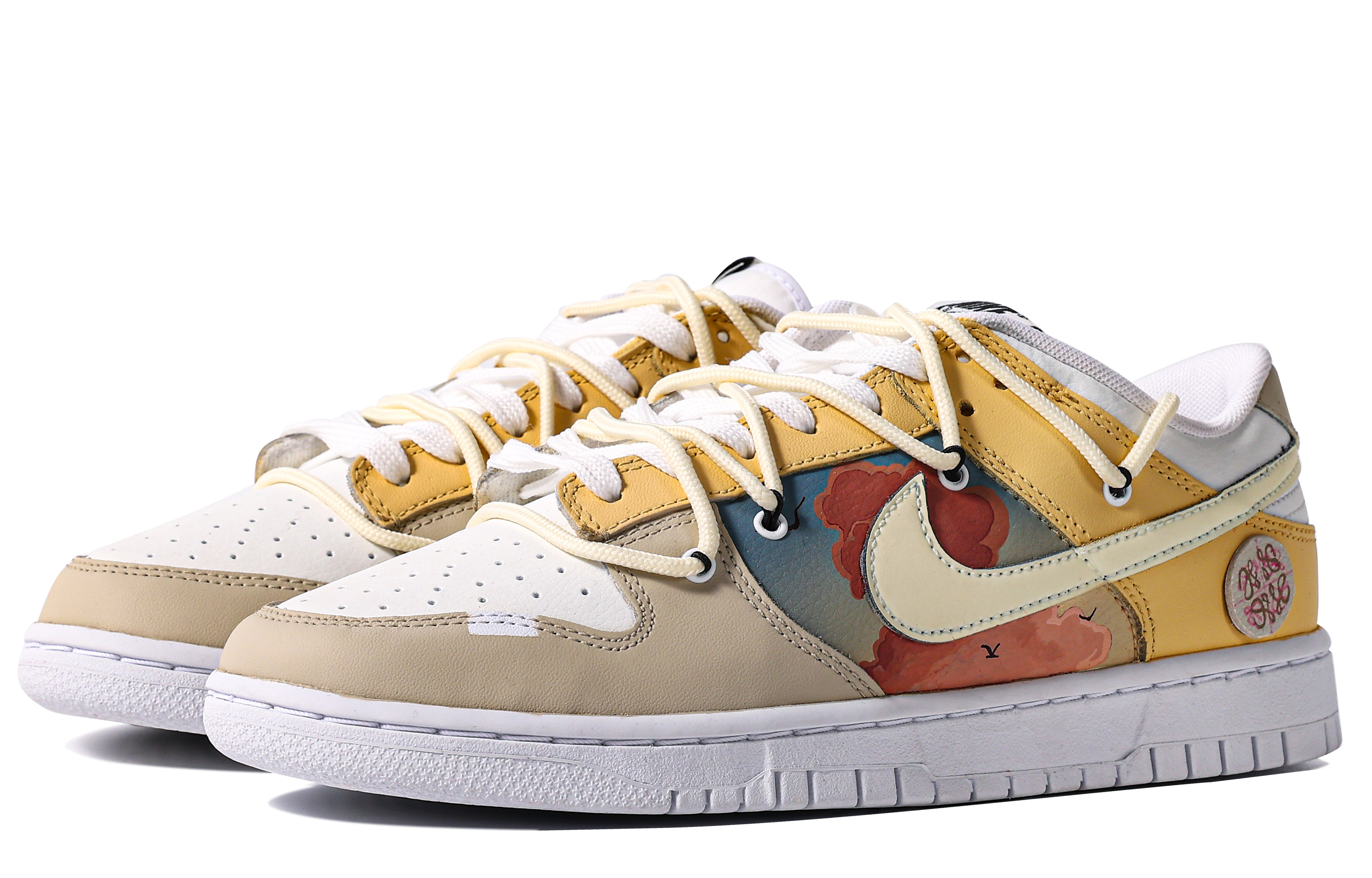 Lookbook 【定制球鞋】 Nike Dunk Low Retro 特別鞋盒 危機飛行 塗鴉 復古 簡約 低筒 休閒鞋 男款 棕黃