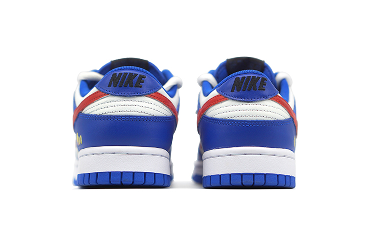 Shop 【定製球鞋】 Nike Dunk Low Retro 噴繪手繪 解構鞋帶 遊戲主題 防滑耐磨 低幫 板鞋 男款 藍白紅