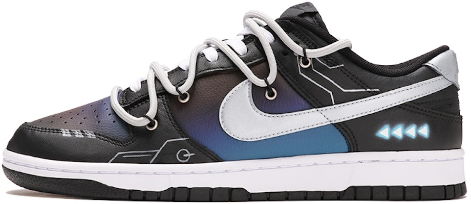 【定制球鞋】Nike Dunk Low Retro 未來科技 機能 電玩 賽博朋克 高街 低幫 休閒板鞋 男款 黑白藍 Buy 【定制球鞋】Nike Dunk Low Retro 未來科技 機能 電玩 賽博朋克 高街 低幫 休閒板鞋 男款 黑白藍