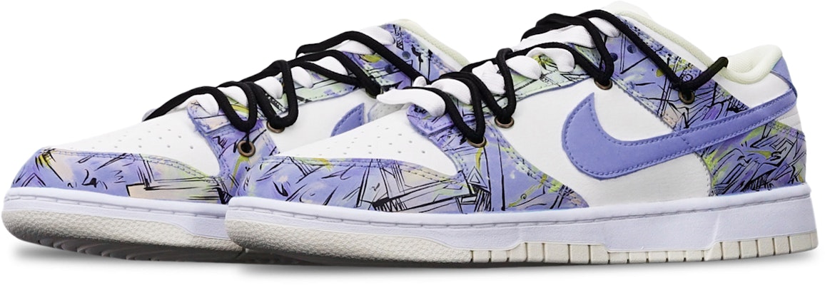 나이키 덩크 로우 '사이バー펑크 그래피티' (블루/퍼플) DJ6188-100(TeamT-机械线路蓝紫S-BOX) Lookbook 나이키 덩크 로우 '사이バー펑크 그래피티' (블루/퍼플) DJ6188-100(TeamT-机械线路蓝紫S-BOX)