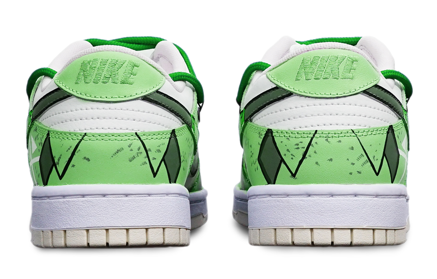 Shop [定制鞋] 耐克Dunk Low复古'赛博朋克战损高达苹果绿' DJ6188-100(TeamT-战损苹果绿S-BOX)