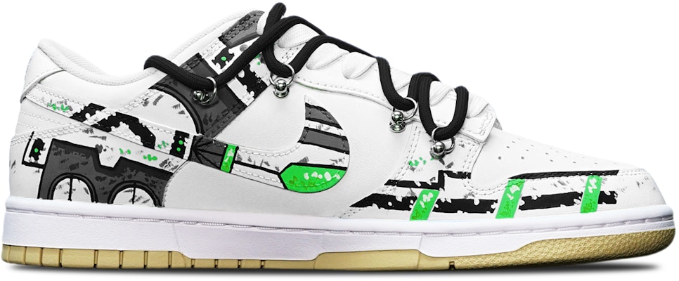 나이키 덩크 로우 레트로 '사이버펑크 검흰초' DV0833-100(TeamT-战损III白绿S-BOX) Order 나이키 덩크 로우 레트로 '사이버펑크 검흰초' DV0833-100(TeamT-战损III白绿S-BOX)