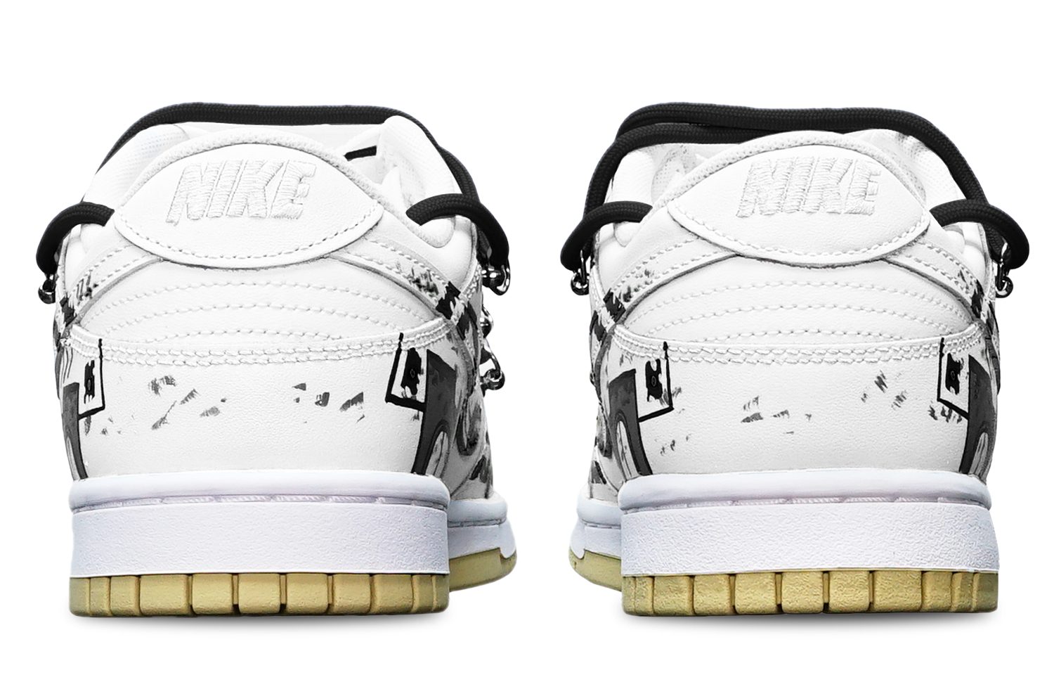 Shop Zapatillas Nike Dunk Low Retro 'Cyberpunk Deconstruido Negro Blanco' DV0833-100(TeamT-战损III白黑S-BOX)