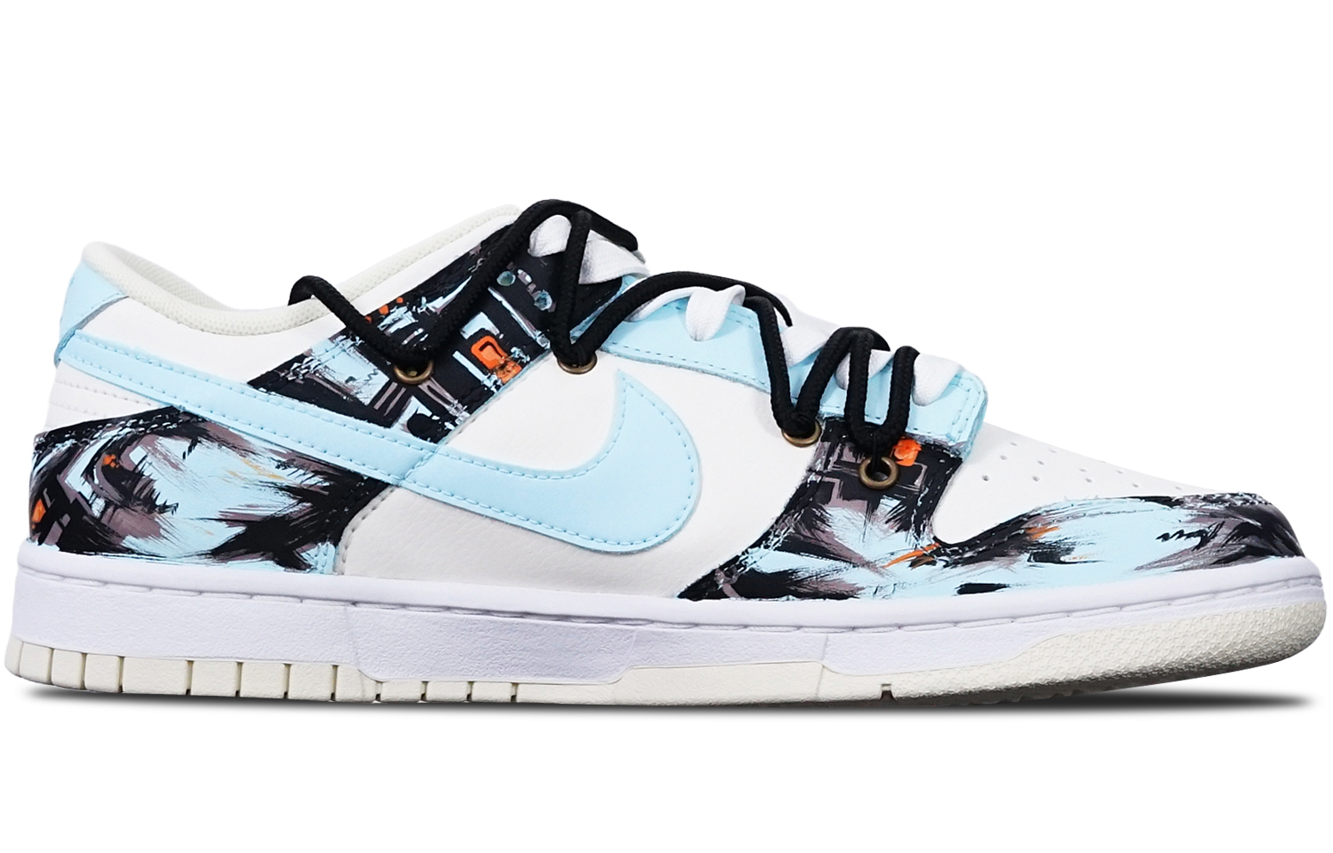 Order Zapatillas Nike Dunk Low Retro 'Cyberpunk Graffiti Azul Blanco' DJ6188-100(TeamT-赛博涂鸦蓝白S-BOX)
