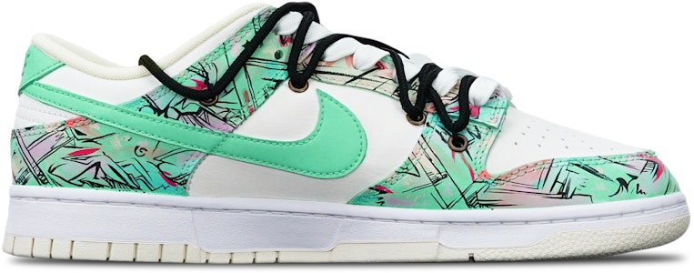 【カスタムシューズ】ナイキダンクロー レトロ『サイバーパンクグリーンアブストラクト』 DJ6188-100(TeamT-机械线路绿白S-BOX) Lookbook 【カスタムシューズ】ナイキダンクロー レトロ『サイバーパンクグリーンアブストラクト』 DJ6188-100(TeamT-机械线路绿白S-BOX)