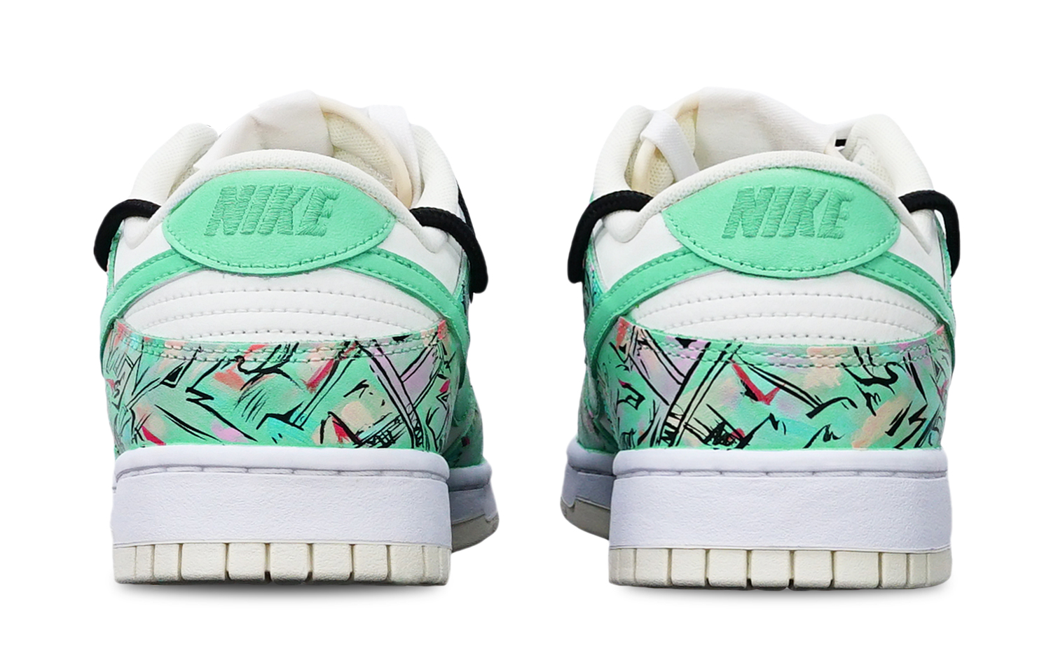 Purchase 【カスタムシューズ】ナイキダンクロー レトロ『サイバーパンクグリーンアブストラクト』 DJ6188-100(TeamT-机械线路绿白S-BOX)