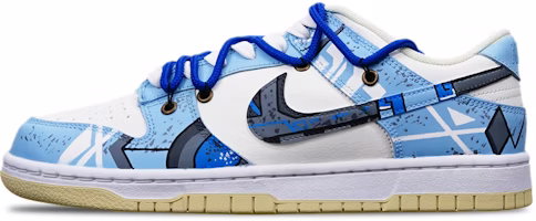 【定製球鞋】Nike Dunk Low Retro 賽博龐克 戰損高達機械風 解構 限量特殊鞋盒 低筒 滑板鞋 男款 霧霾藍 Buy 【定製球鞋】Nike Dunk Low Retro 賽博龐克 戰損高達機械風 解構 限量特殊鞋盒 低筒 滑板鞋 男款 霧霾藍