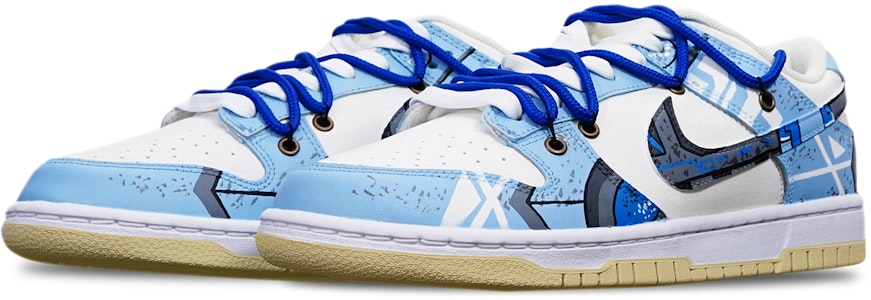 나이키 덩크 로우 레트로 '사이버펑크 건담 블루' (50 characters) DV0833-100(TeamT-战损雾霾蓝S-BOX) Lookbook 나이키 덩크 로우 레트로 '사이버펑크 건담 블루' (50 characters) DV0833-100(TeamT-战损雾霾蓝S-BOX)