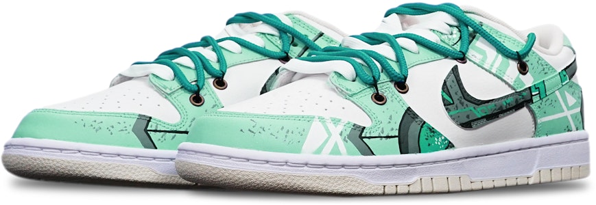 【定制球鞋】Nike Dunk Low Low Retro 賽博朋克 戰損 高達機械風 解構 特殊鞋盒 復古 低幫 板鞋 男款 綠白 Lookbook 【定制球鞋】Nike Dunk Low Low Retro 賽博朋克 戰損 高達機械風 解構 特殊鞋盒 復古 低幫 板鞋 男款 綠白