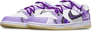 Shop 나이키 덩크 로우 레트로 '사이버펑크 보라흰' (Nike Dunk Low Retro 'Cyberpunk Bora Huin') DV0833-100(TeamT-战损紫白S-BOX)