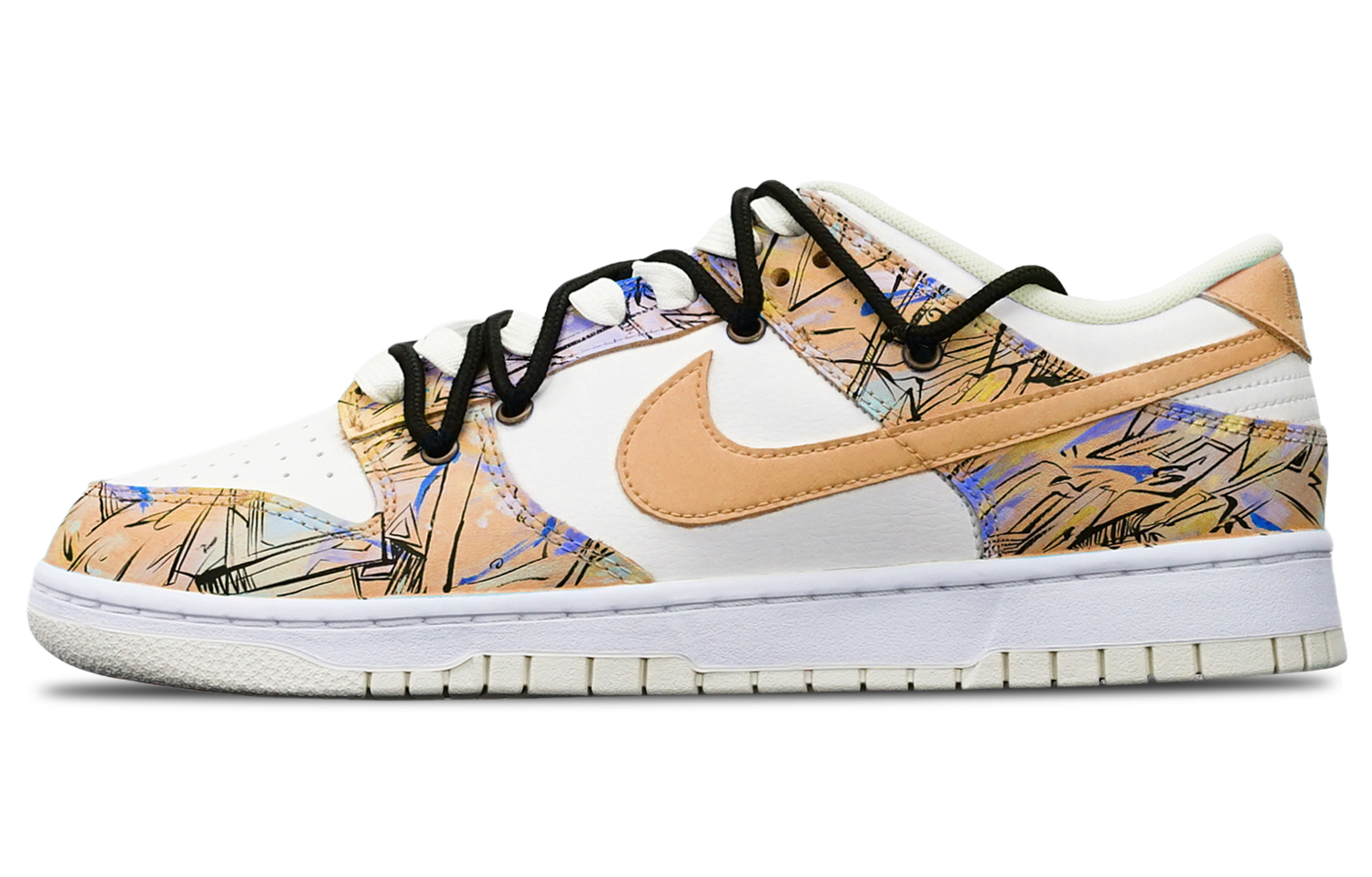 Buy [Kasut Custom] Nike Dunk Low Retro 'Cyberpunk Jingga Putih' DJ6188-100(TeamT-机械线路橙白S-BOX)