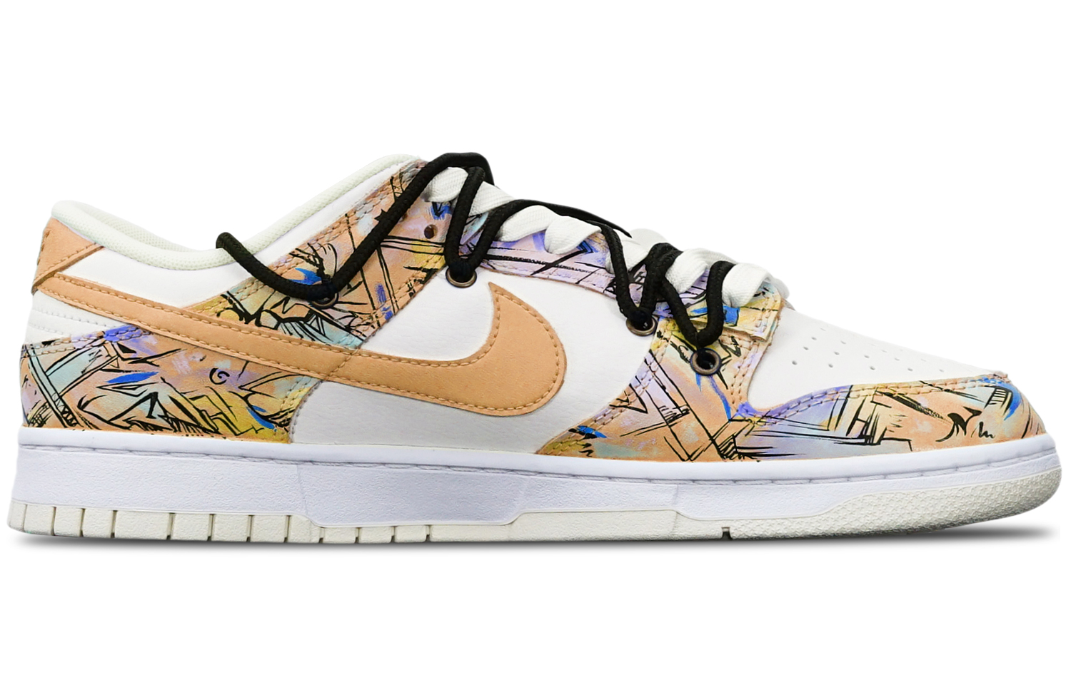 Order [Kasut Custom] Nike Dunk Low Retro 'Cyberpunk Jingga Putih' DJ6188-100(TeamT-机械线路橙白S-BOX)