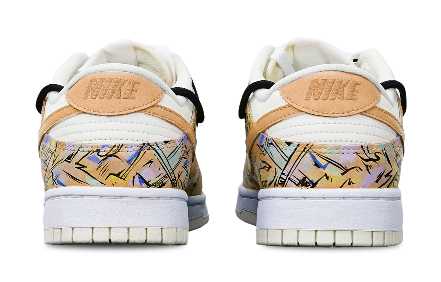 Shop [Kasut Custom] Nike Dunk Low Retro 'Cyberpunk Jingga Putih' DJ6188-100(TeamT-机械线路橙白S-BOX)