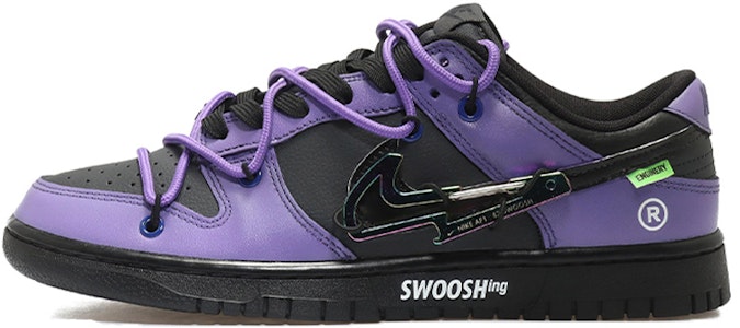 나이키 덩크 로우 레트로 '사이버펑크 보라번개' (Nike Dunk Low Retro 'Cyberpunk Bora Beongae') DJ6188-002(Team10-男款闪电钩紫黑) Buy 나이키 덩크 로우 레트로 '사이버펑크 보라번개' (Nike Dunk Low Retro 'Cyberpunk Bora Beongae') DJ6188-002(Team10-男款闪电钩紫黑)