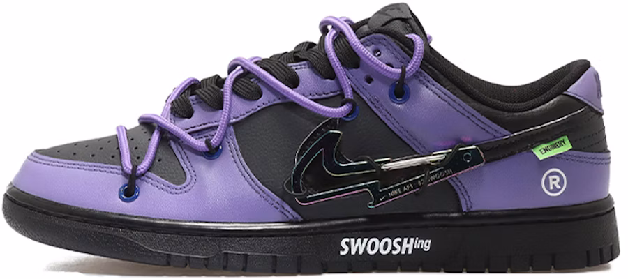 나이키 덩크 로우 레트로 '사이버펑크 보라번개' (Nike Dunk Low Retro 'Cyberpunk Bora Beongae') DJ6188-002(Team10-男款闪电钩紫黑) Buy 나이키 덩크 로우 레트로 '사이버펑크 보라번개' (Nike Dunk Low Retro 'Cyberpunk Bora Beongae') DJ6188-002(Team10-男款闪电钩紫黑)