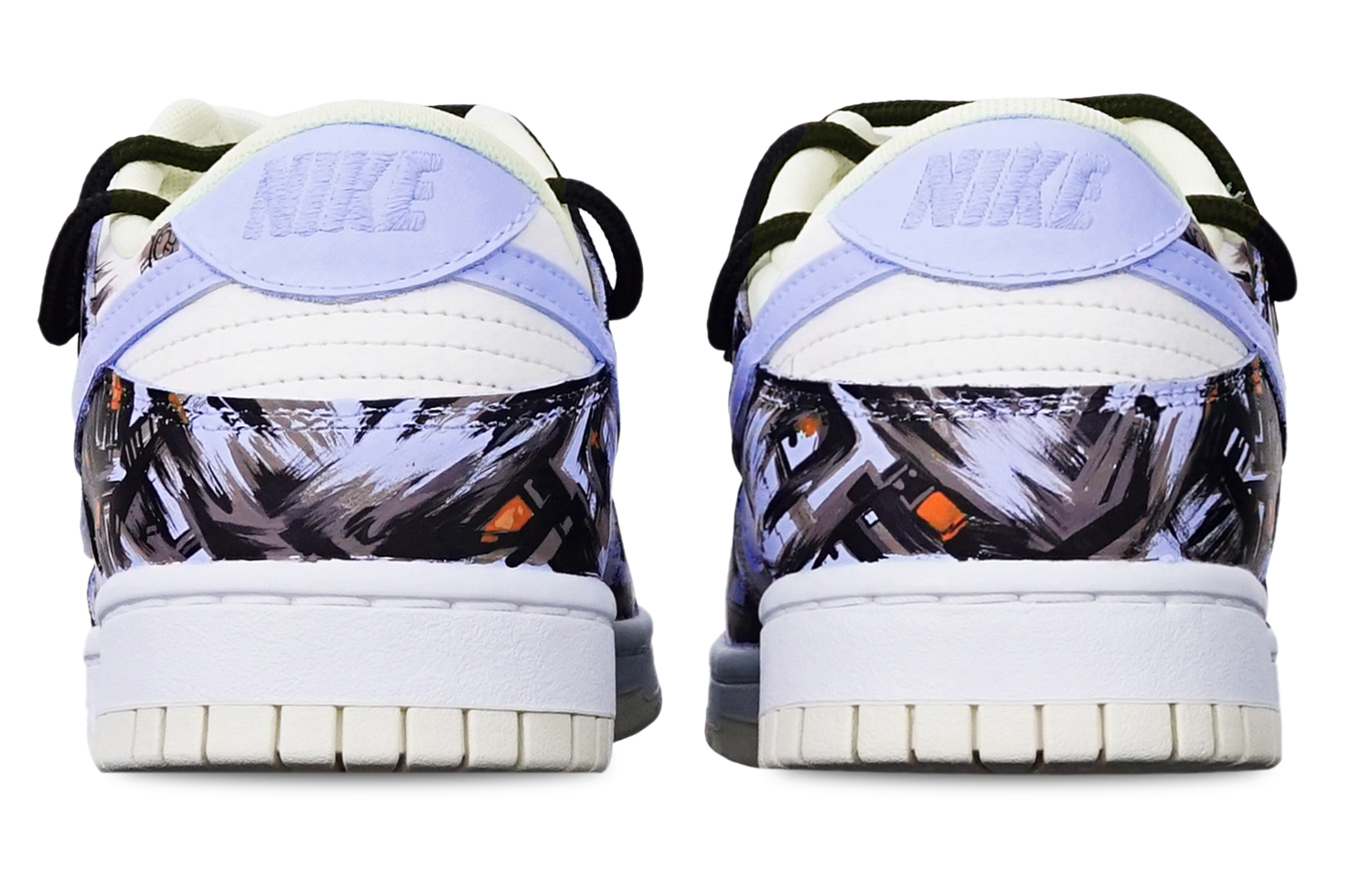 Shop [Sepatu Kustom] Nike Dunk Low Retro 'Cyberpunk Ungu Grafiti' DJ6188-100(TeamT-赛博涂鸦紫白S-BOX)