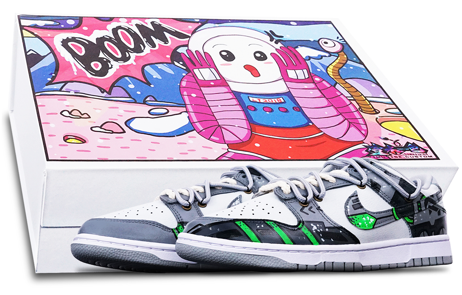 Buy [Custom Shoes] Nike Dunk Low Retro 'Cyberpunk Vibe Deconstructed'