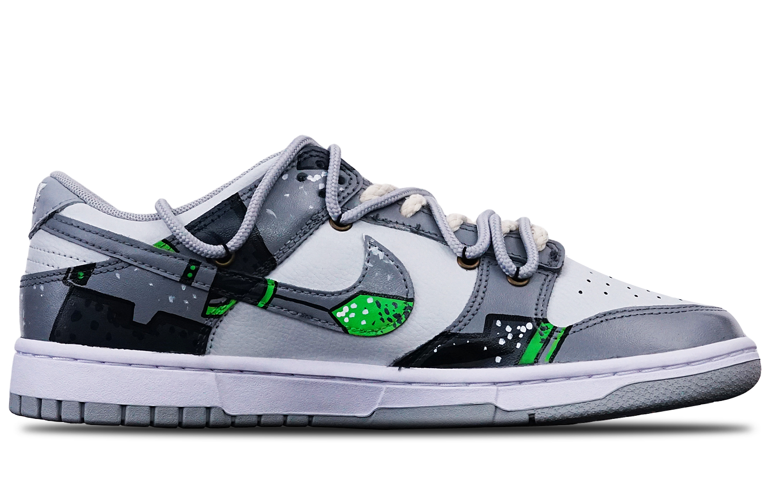 Lookbook [Custom Shoes] Nike Dunk Low Retro 'Cyberpunk Vibe Deconstructed'