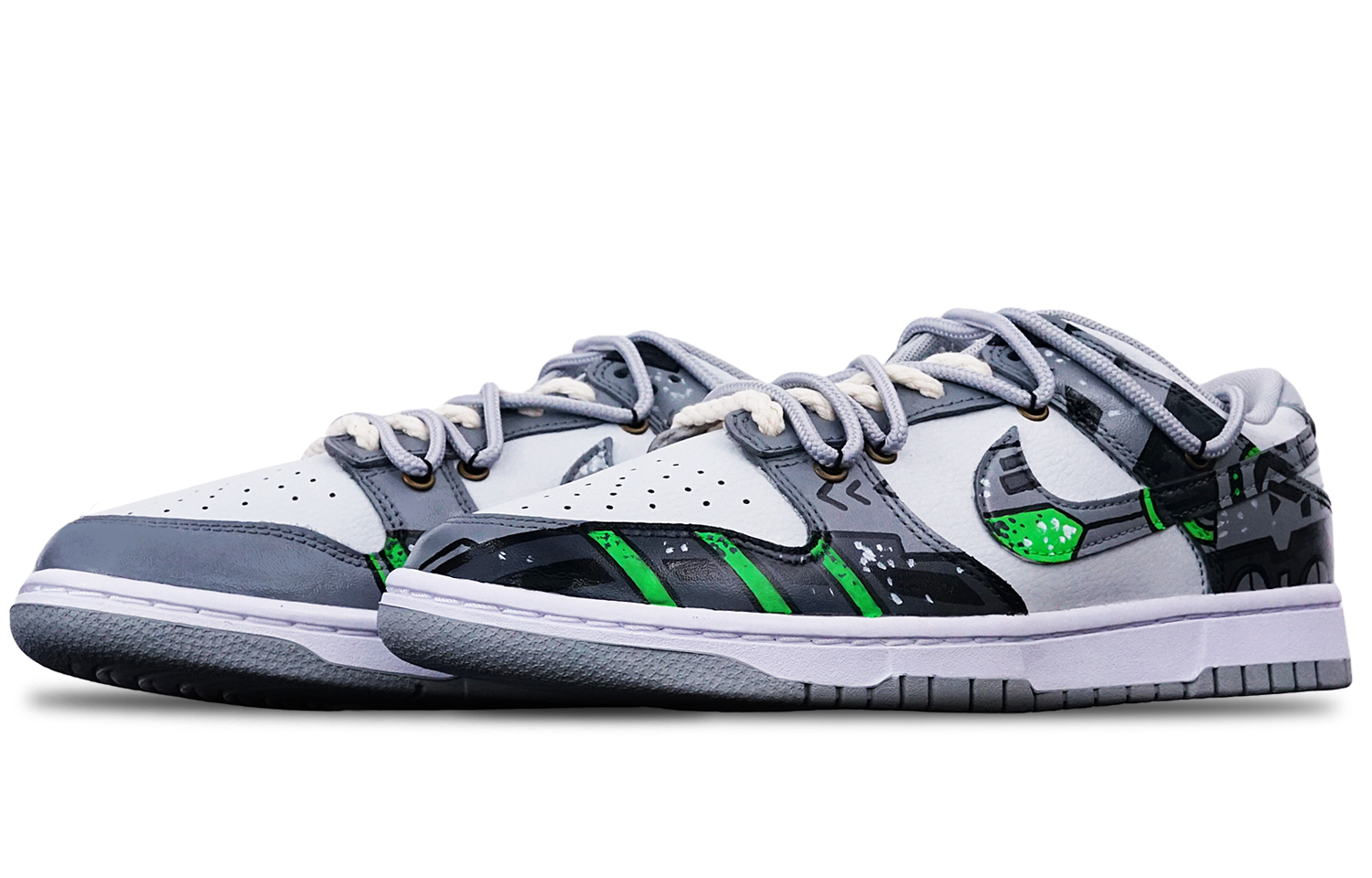 Shop [Custom Shoes] Nike Dunk Low Retro 'Cyberpunk Vibe Deconstructed'