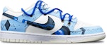 Lookbook Nike Dunk Low Retro "Gundam Cyberpunk" Azul Blanco DJ6188-100(TeamT-光变战损雾霾蓝S-BOX)