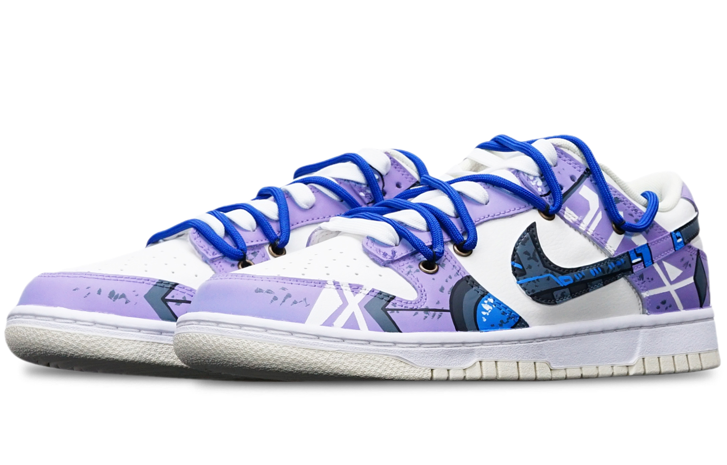 Details for [定制鞋] 耐克Dunk Low复古’赛博朋克高达解构蓝白’ DJ6188-100(TeamT-光变战损雾霾蓝S-BOX)