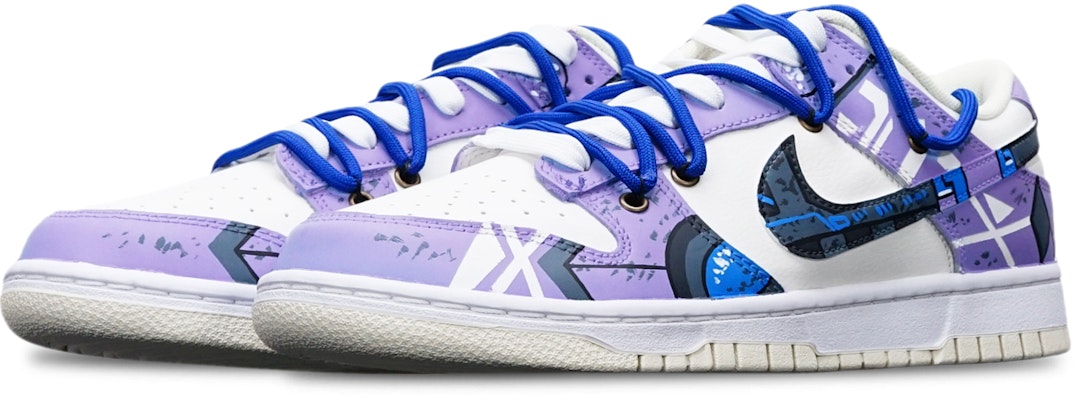 Nike Dunk Low Retro "Gundam Cyberpunk" Azul Blanco DJ6188-100(TeamT-光变战损雾霾蓝S-BOX) Details for Nike Dunk Low Retro "Gundam Cyberpunk" Azul Blanco DJ6188-100(TeamT-光变战损雾霾蓝S-BOX)