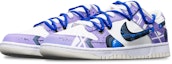 Details for Nike Dunk Low Retro "Gundam Cyberpunk" Azul Blanco DJ6188-100(TeamT-光变战损雾霾蓝S-BOX)