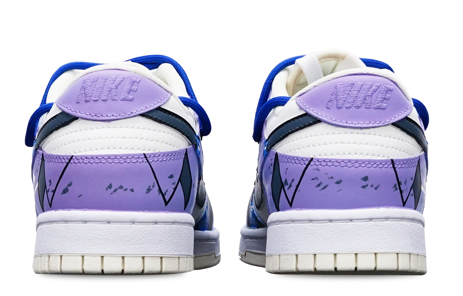 Cheap [定制鞋] 耐克Dunk Low复古’赛博朋克高达解构蓝白’ DJ6188-100(TeamT-光变战损雾霾蓝S-BOX)