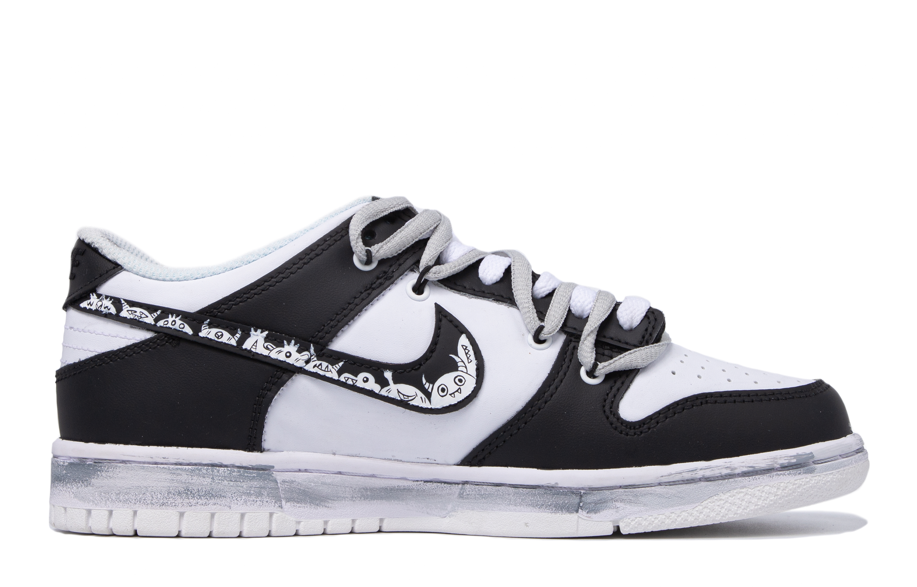 Order Zapatillas Nike Dunk Low Retro 'Da Vinci Blanco Negro Graffiti' DH9765-100(TeamM-女款怪兽派对)