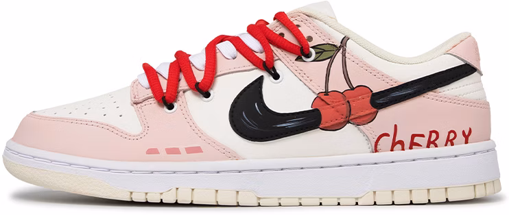 custom-shoes-nike-dunk-low-retro-da-vinci-cherry-blossom-coconut-milk