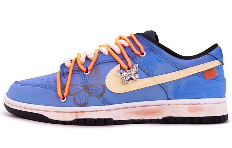 Buy [Sepatu Custom] Nike Dunk Low Retro 'Da Vinci Custom Biru Oranye' DJ6188-002(TeamM-男款橘子海)