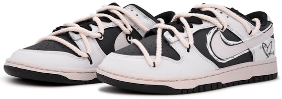 【定制球鞋】Nike Dunk Low Retro 達芬奇定制 定制 極簡愛心 塗鴉 解構 情侶 低幫 板鞋 男款 粉黑 Lookbook 【定制球鞋】Nike Dunk Low Retro 達芬奇定制 定制 極簡愛心 塗鴉 解構 情侶 低幫 板鞋 男款 粉黑
